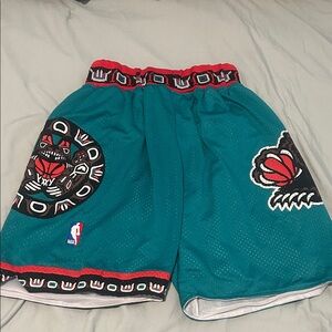 Just Don Teal and Red Athletic Shorts